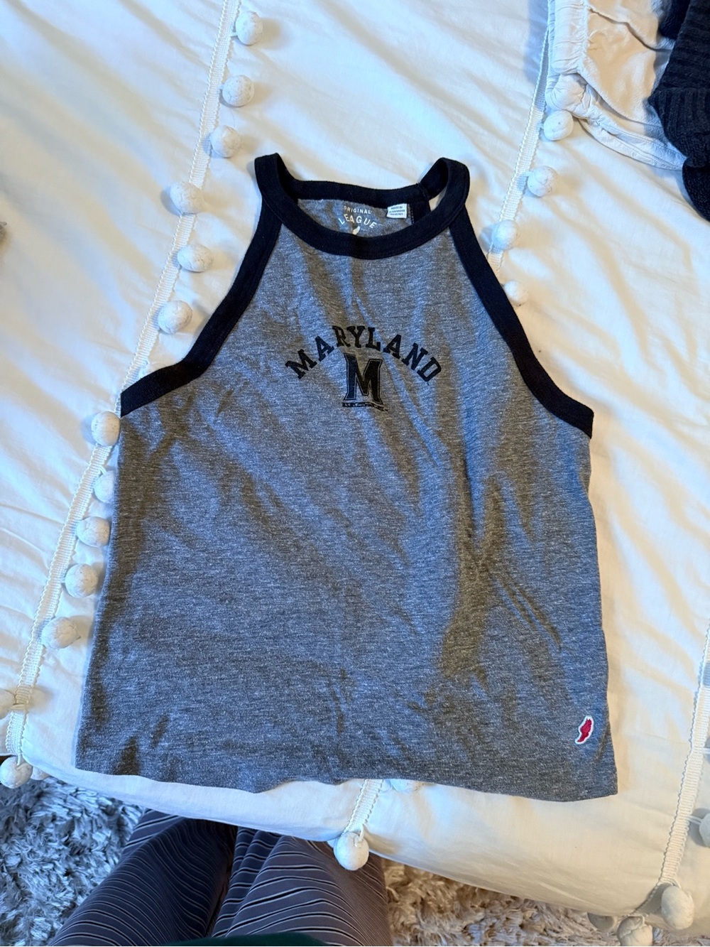 Maryland Grey Tank with Black Trim